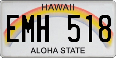 HI license plate EMH518