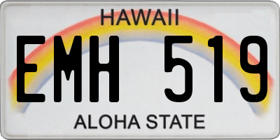 HI license plate EMH519