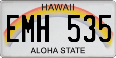 HI license plate EMH535