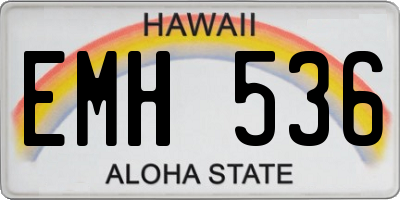 HI license plate EMH536