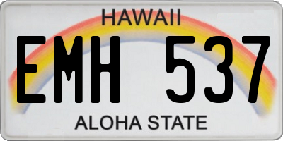 HI license plate EMH537