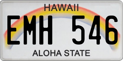 HI license plate EMH546
