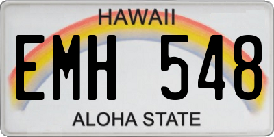 HI license plate EMH548