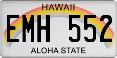 HI license plate EMH552