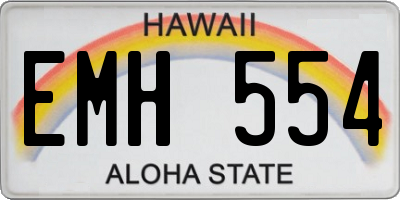 HI license plate EMH554