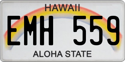 HI license plate EMH559