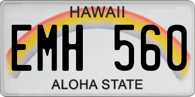 HI license plate EMH560