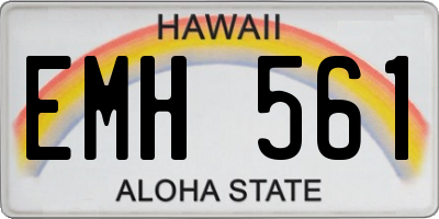 HI license plate EMH561