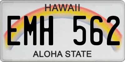 HI license plate EMH562