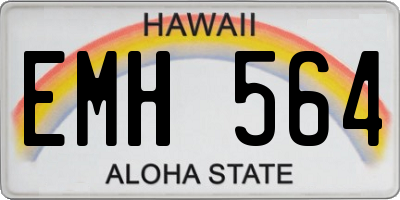 HI license plate EMH564