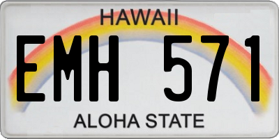 HI license plate EMH571