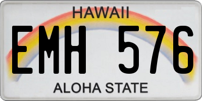 HI license plate EMH576