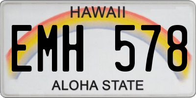 HI license plate EMH578