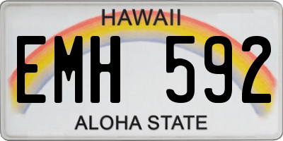 HI license plate EMH592
