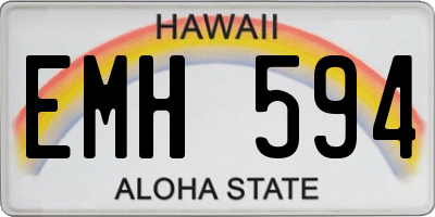 HI license plate EMH594