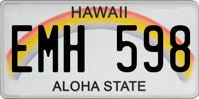 HI license plate EMH598