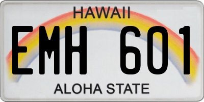HI license plate EMH601
