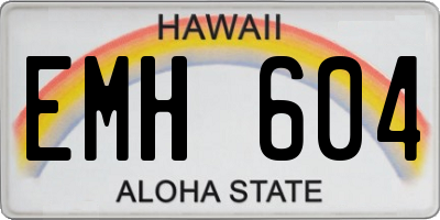 HI license plate EMH604