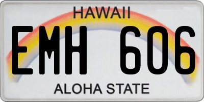 HI license plate EMH606