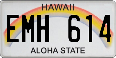 HI license plate EMH614