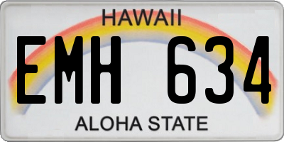 HI license plate EMH634