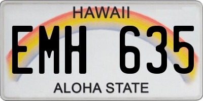 HI license plate EMH635