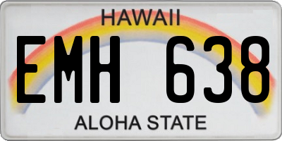 HI license plate EMH638