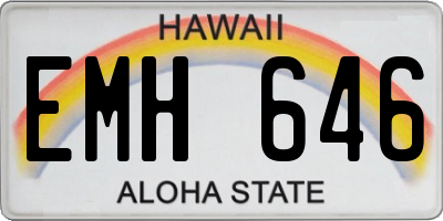 HI license plate EMH646