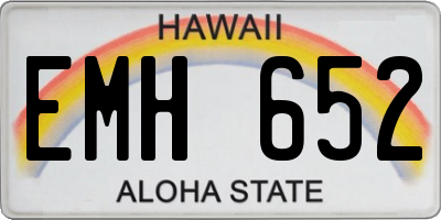 HI license plate EMH652