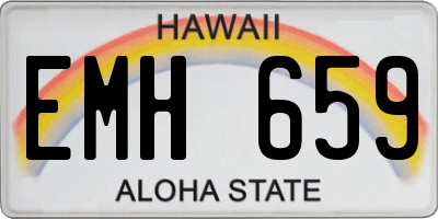 HI license plate EMH659