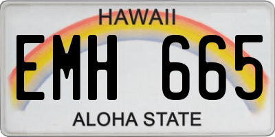 HI license plate EMH665