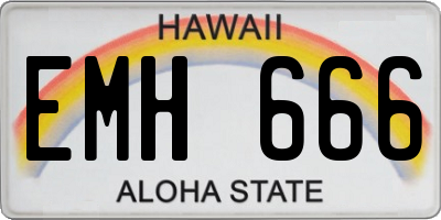 HI license plate EMH666