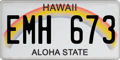 HI license plate EMH673