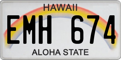 HI license plate EMH674