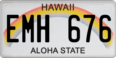 HI license plate EMH676