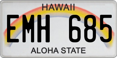 HI license plate EMH685