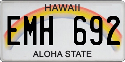 HI license plate EMH692