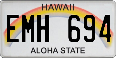 HI license plate EMH694