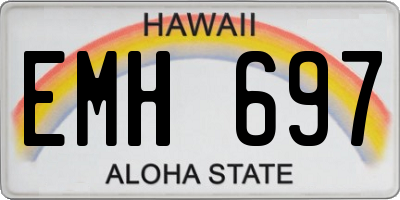 HI license plate EMH697