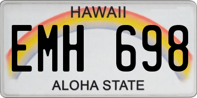 HI license plate EMH698