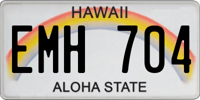 HI license plate EMH704