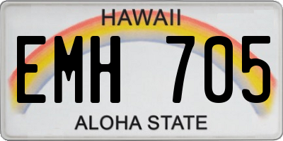 HI license plate EMH705
