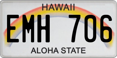 HI license plate EMH706
