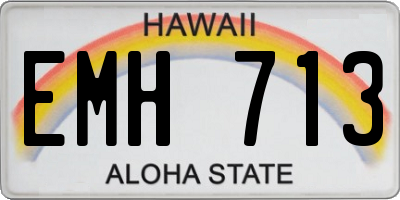 HI license plate EMH713
