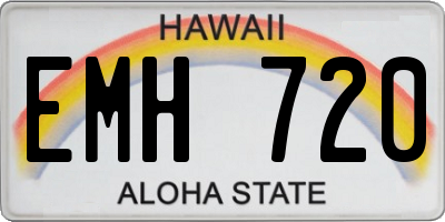 HI license plate EMH720