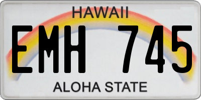 HI license plate EMH745