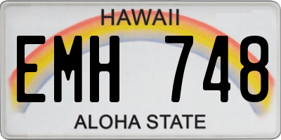 HI license plate EMH748
