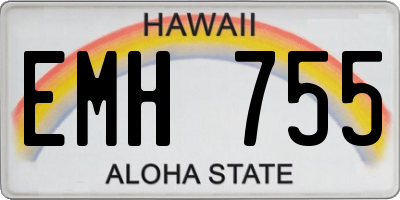 HI license plate EMH755
