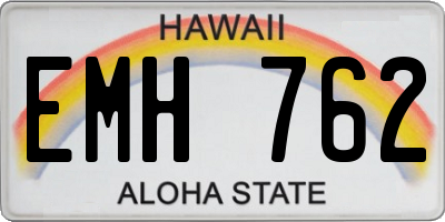 HI license plate EMH762