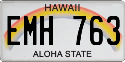 HI license plate EMH763